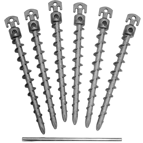 Screw tent pegs heavy - in,