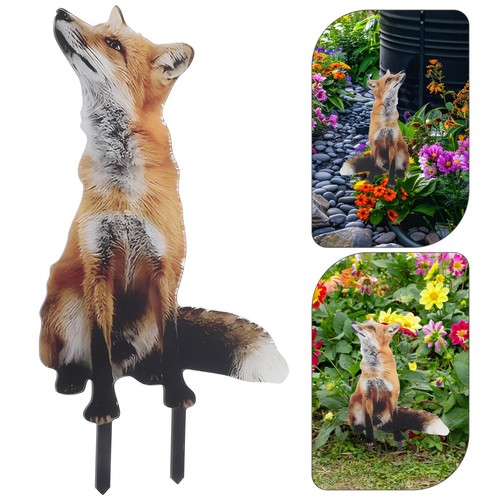 Fox shaped garden stake - fox,