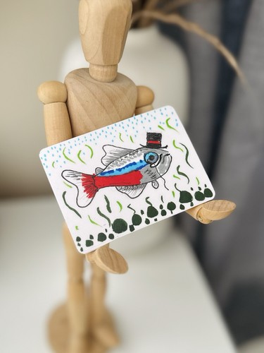 Aceo art card swanky - art,