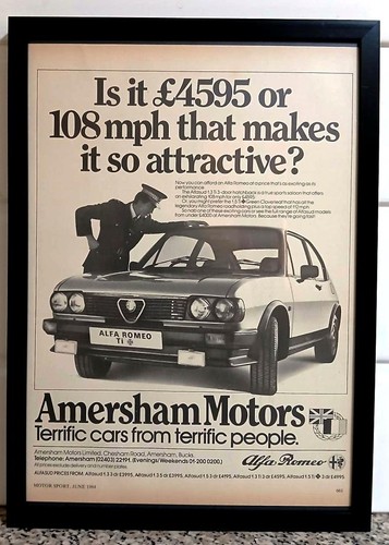 Framed original classic car - classic, ad