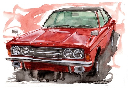 Painting ford cortina mk - cortina,