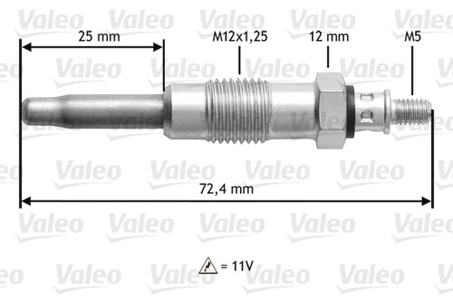 Fits valeo 345100 glow plug - fits,