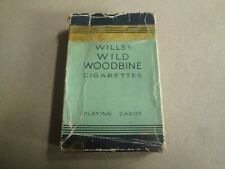 Wills's Wild Woodbine Cigarettes Plastic Coated Playing Cards Unused Deck
