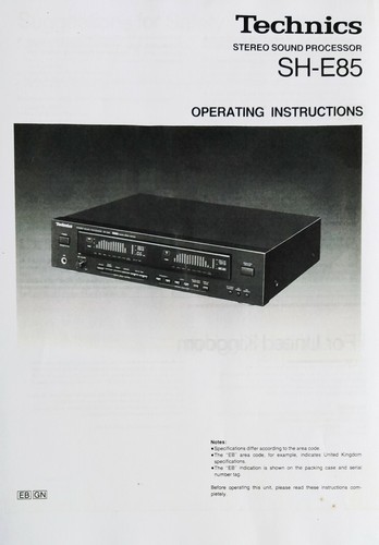 Technics e85 stereo - sh-e85,