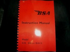 BSA C12 S/A INSTRUCTION MANUAL