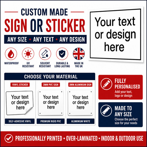Personalised custom sign - custom, or