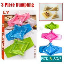 *3 Piece Set* RAVIOLI MAKER TRIANGLE HINGED MOULD PRESS FOR SAMOSA DUMPLING PIE 