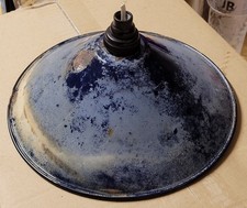 Vintage Original Salvaged Industrial Enamel Pendant Light Lamp Shade Lighting 