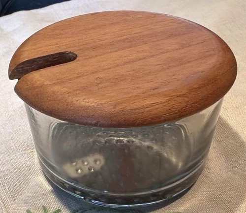 Danish smoked glass sugar bowl - smoked,