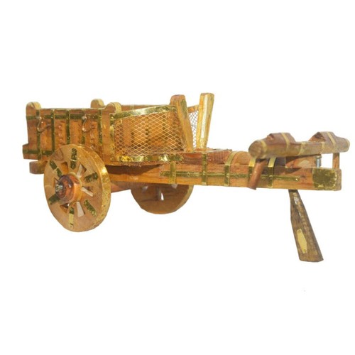 Wooden cart carved from - from, teak