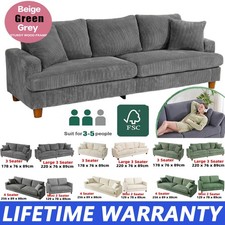 3/4 Seater Corduroy Sofa Jumbo