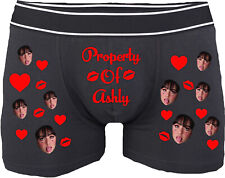 Personalised Valentine Boxer, Custom Face Boxer, Valentine's Day Gift For Him
