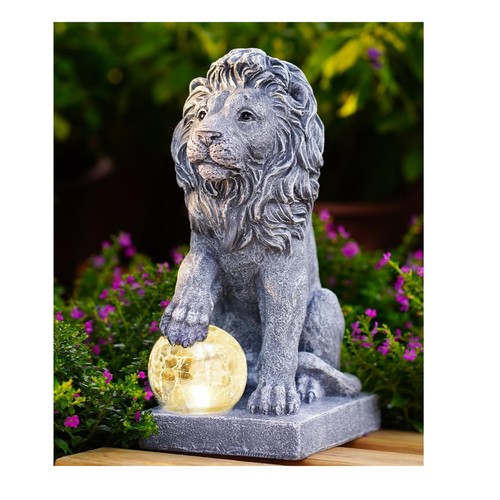 Outdoor lion garden statue - garden,