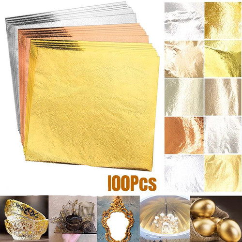 100 gold silver leaf - x,