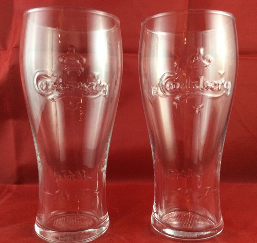 Carlsberg pint glasses - pint, x2