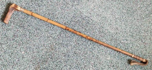 Antique horn handle bamboo - antique, 30"