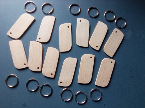 Blank wooden keyrings hand - blank,
