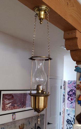 Antique brass clear glass - &,