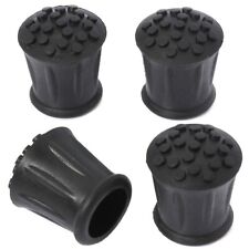 SET OF 4 HEAVY DUTY 19mm WALKING STICK RUBBER FERRULES Cane Crutch Grip Tip Ends
