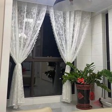 1 Panel Sheer White Vintage