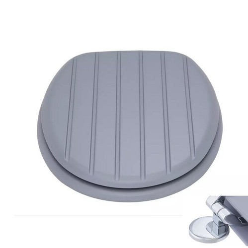 Grey tongue groove toilet - grey,