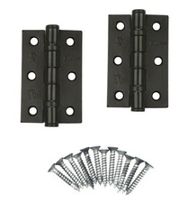 Internal Door Hinges Ball Bearing Fire Doors 3 inch 75mm Suit Pair & SCREWS