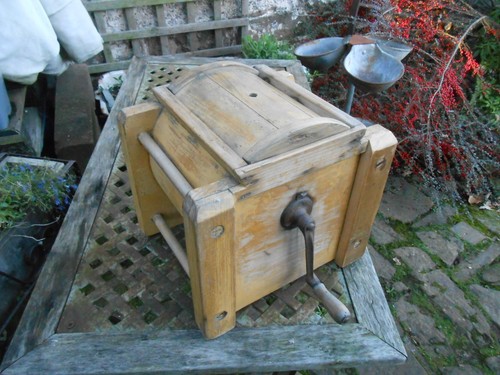 Antique butter churn - butter,