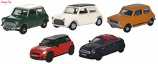 Oxford Diecast Mini Set Classic/Cooper S/1275GT/New /Coupe 5 Piece 1:76