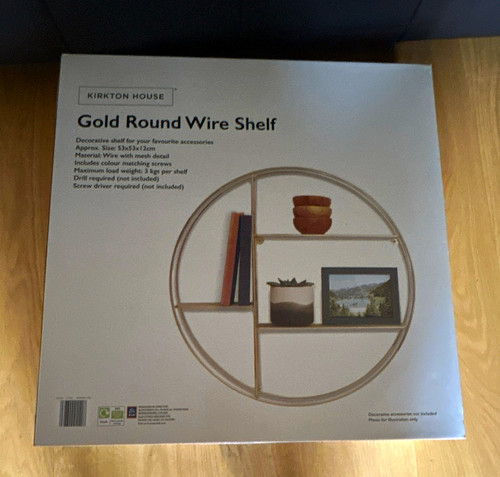 Kirkton house gold round - house, metal