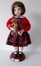 Porcelain Doll by Dianna Effner "Schoolgirl Jenny"1999 Perfect condition.
