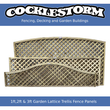 1ft, & 2ft High x 6ft Wide European Lattice Trellis Garden  Fence Panels