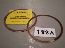 Dnepr 650 Cylinder Head Gaskets Pair Copper Thin 0.4mm MT801504 MT9 10 11 Neval