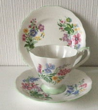 Pretty Vintage Bone China Trio