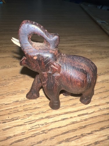 Vintage wooden elephant - vintage, statue