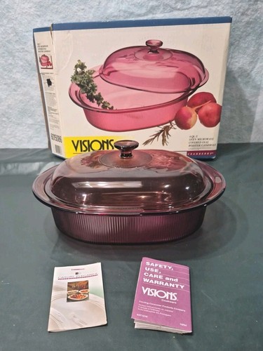 Vintage corning ware cranberry - corning,