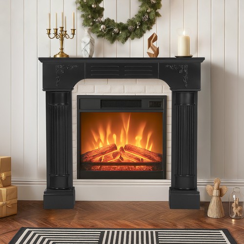 Decorative fireplace mantel - fireplace,