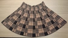 Skater Style Brown and Black Plaid Skirt from Primark Size M (UK/IRE Size 12)