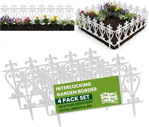 White interlocking garden - white,