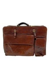 The Bridge Men's Brown Leather Two-pocket Briefcase