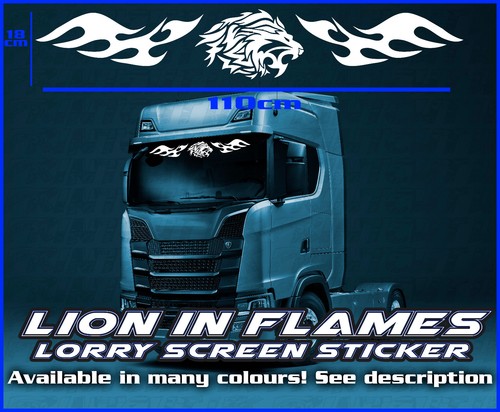 Lion flames lorry - lorry, wind
