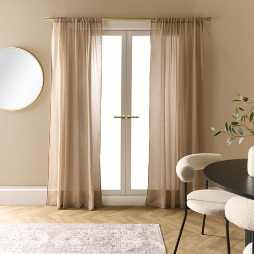 Ohs linen look voile net - linen,