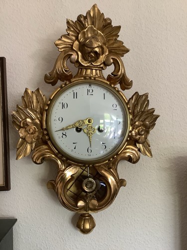 Antique gold gilt - hand, carved