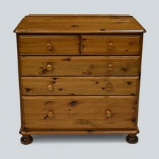Ducal Antique Pine Chest of 5