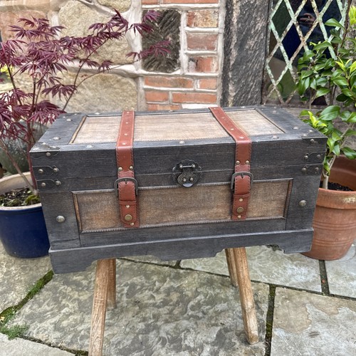 Wooden box chest storage - wooden,