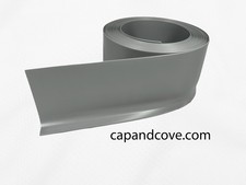 15m Roll - 100mm Grey PVC Sit-On Skirting – Premium - Flexible - UK Made