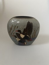Brass Vase Flying Ducks