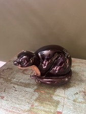 Langham Glass House Brown Glass Otter Ornament Figurine Paperweight