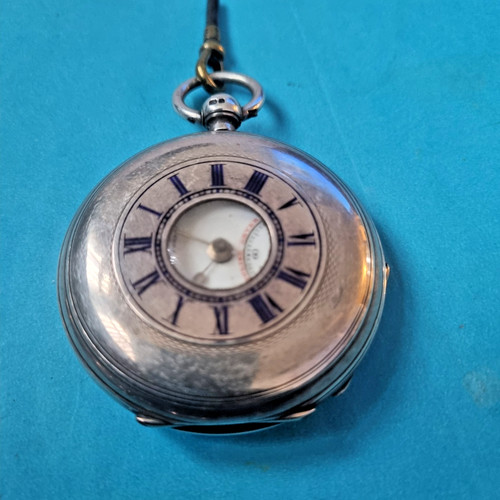 Antique half hunter - hunter, fusee