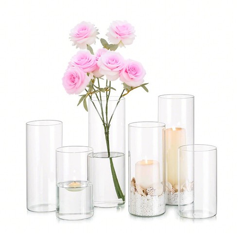 6pcs clear glass - 6pcs,