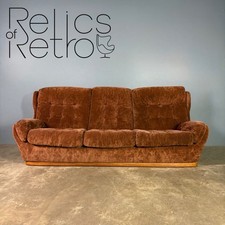 Mid Century Brown Three Seater
